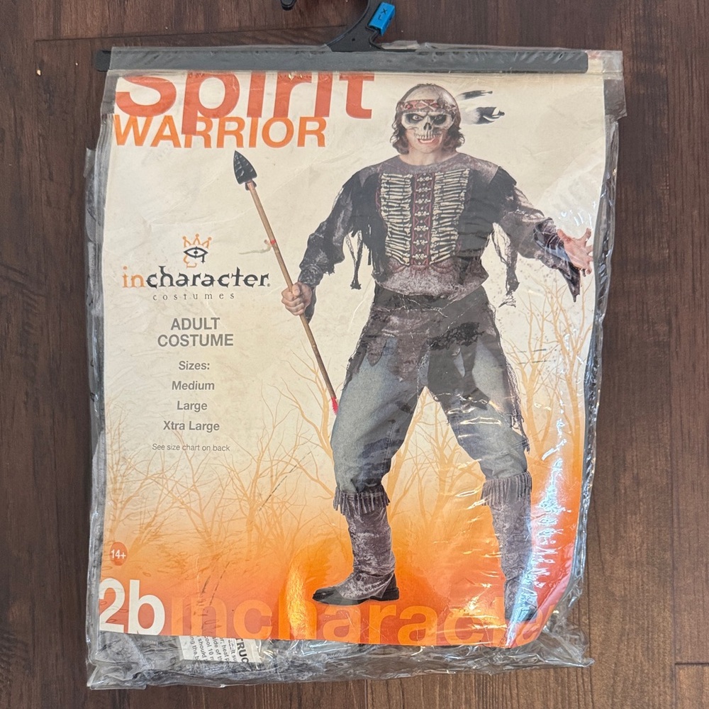 SPIRIT WARRIOR HALLOWEEN COSTUME ADULT MEN TUNIC SACRED TRIBE MEDIEVAL MYSTICAL